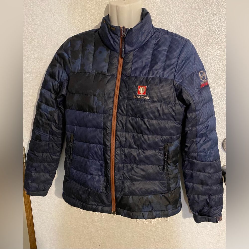 Black Yak 90 XS Extreme Peak blue full zip puffer jacket